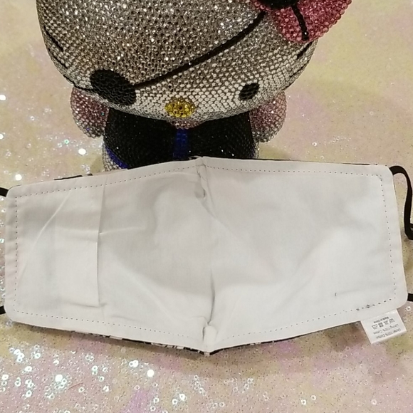 Pug Christmas Santa Hat Face Mask - Picture 5 of 8